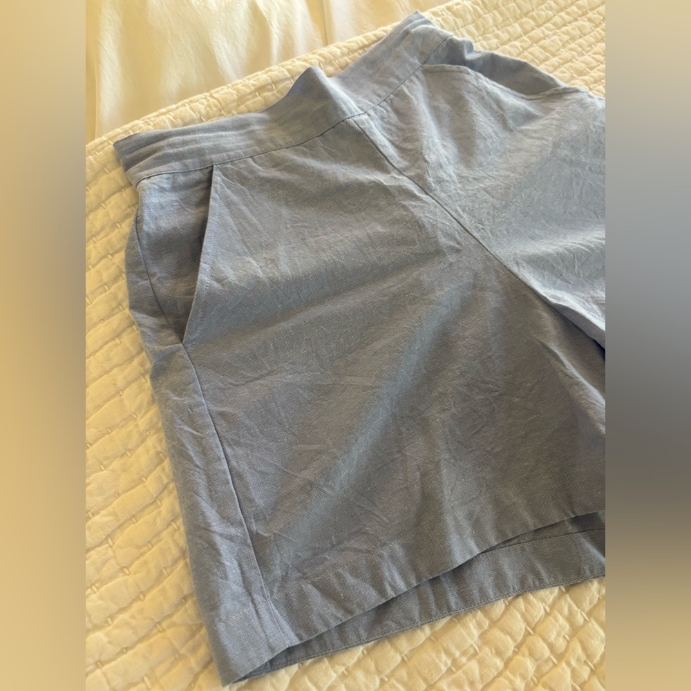 Julia Amory Blue Oxford Cabana Shorts Small New With Tags! - Picture 4 of 13